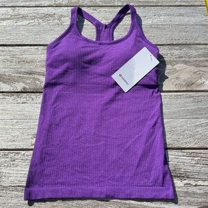 Lululemon Ebb to Street Tank Top Light B/C Cup‎ College Purple size 4 NWT